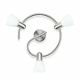 Philips Lighting Burlap, Lampada a Faretti, a Spirale, 40watt, 3 Luci Orientabili, Grigio