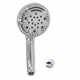 ShowerPro Soffione doccia 25 * 13cm-Doccino per doccia 9 tipologie di getto-Doccia soffione Universale-Soffione doccia grande-Soffione doccia alta pressione Cromato-Soffione doccia anticalcare