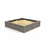 Smoby BAC Square Garden 2 in 1: sabbia e patch vegetale quadrata - 76x76 cm - Tarpaulin fondato fornito