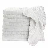 Koo-dib Mussola Asciugamani Neonato Bagnetto Mussole Quadrotti Cotone Bavaglini Neonato 10 Piece Set Da Bagno To The Corredino Neonato Maschietto Lista Nascita Bebè Neonato Accessori 25x25 cm