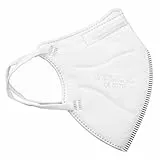 TBOC Mascherine FFP2 [Pack 10 Unità] Maschere [Taglia Piccola] Usa e Getta [Bianco] 5 strati [Non Riutilizzabili] Pieghevoli Traspiranti con Clip per il Naso [Certificato Approvato CE 0370]