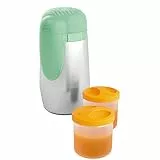 Chicco Portapappa Termico In Acciaio Inox Con Due Contenitori, Contenitore Per Alimenti E Bevande, Per bambini 0 mesi+, ‎Verde, ‎13 x 13 x 23 cm