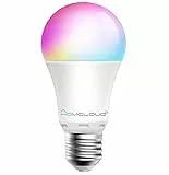 Homcloud Lampadina Smart WiFi Intelligente LED Bianco + Multicolore, E27 Dimmerabile, 800 Lumen, 9W, controllo con APP