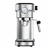 Cecotec Caffelizzia Cafelizzia 790 Steel PRO-Macchina per caffè Espresso, in Acciaio Inox, 1350 W, 1 Cups, Alluminio