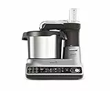 Kenwood CCL450SI KCook Multi Smart Robot da Cucina con Funzione Cottura e Bilancia Connessa, 10 Accessori Inclusi, 6 Programmi Preimpostati, ciotola da 4,5L, 12 Velocità, 1500w, Argento/Nero