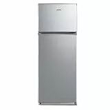 Midea MERT210FGE50 Frigorifero doppia porta 204 L, frigorifero combinato, 176kWh/annum, controllo della temperatura regolabile, Luce LED, Argento