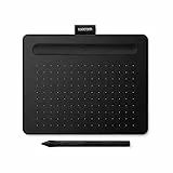 Wacom Intuos Medium Tavoletta Grafica Bluetooth - Tavoletta Portatile per Dipingere, Disegnare ed Editare Foto con penna sensibile alla pressione nero - Adatta per l’Home Office e l’E-Learning