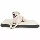 Bedsure Cuscino per Cane Gande - Materassino per Cani Taglia Grande Interno Cuscino Cane Sfoderabile Lavabile 91x69x7,6 cm Bianco