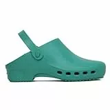 REPOSA Eco Zoccoli Sanitari Donna Uomo con Suola Ciabatte in Gomma Antiscivolo per Casa e Giardino Senza Lacci con Laccetto Ribaltabile - Zoccolo Comodo, Versatile e Leggero Made in Italy
