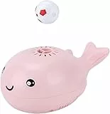 Giocattolo balena con palla galleggiante elettrica che soffia, giocattolo con palla galleggiante mini delfino Giochi di bilanciamento del salto, per di compleanno e sacchetti regalo bambini (Rosa)