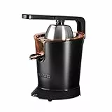 Taurus Spremiagrumi a Leva 600 W, Acciaio Inossidabile, Nero