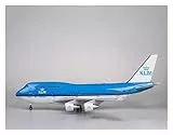MENGE Plane Giocattolo 1/157 Scala 47 Centimetri Aereo per 747 B747 KLM Royal Dutch Airlines Modello W Luce E Ruota Diecast Aereo in Resina per La Raccolta (Taglia : out Light)