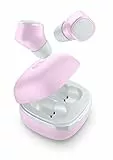 AQL Evade | Cuffie Auricolari Stereo HiFI Bluetooth in-Ear, Wireless con Custodia di Ricarica - Play Time fino a 22 Ore - Auto-pairing - Rosa