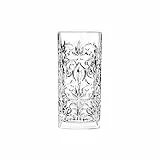 RCR Cristalleria Italiana S.p.a. Linea Tattoo | Bicchieri da Acqua e Cocktail in Vetro Moderni Set 6 Bicchieri di Cristallo da 37 Cl