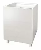 Berlioz créations CP6BB - Mobile Basso da Cucina con 1 Anta, 60 x 52 x 83 cm, Colore: Bianco Brillante