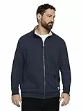 TOM TAILOR Felpa Plus Size con Collo Alto, Uomo, Blu (Sky Captain Blue White Melange 19024), 5XL Taglia Grande