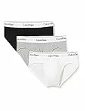 Calvin Klein Slip Hipster Uomo Confezione da 3 Cotone Elasticizzato, Multicolore (Black/White/Grey Heather), M