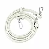 TENDYCOCO Borsa Borsa Tracolla Borse Pu Fibbia Pelle Bianca Borsa di Ricambio Tracolla Lunga Cm per Accessorio Borsa Argento Regolabile