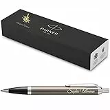 PARKER IM Core Penna a sfera con incisione, penna premium | confezione regalo | mina nera | regalo personalizzato | nome | inciso | anniversario | compleanno (Dark Espresso C.C.)