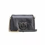 Pinko Love Click Puff Baby Sheep Nappa Leather Buckle, Nap Donna, Z99B Nero Limousine Block Color, One Size
