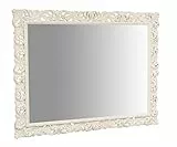 Biscottini Specchio da parete 200x158x6 cm Made in Italy | Specchio grande da parete bianco | Specchio camera da letto Shabby