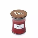 Woodwick 98104 Candela Mini Cannella Chai, Cera, Rosso, 7x8 cm