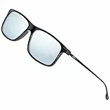 ATTCL Occhiali da sole polarizzati Uomo Donna con occhiali da alpinismo da pesca da guida estiva all'aperto Black+silver QL2066