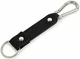 Nero Moschettone catenine portachiavi in pelle, Anello Con clip per il fidanzato Anello catenelle regalo