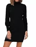 ONLY Onlkatia L/S Dress Knt Noos, Nero, M Donna