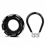Homord Tiraraggi Bici Universale, Bicicletta Tiraraggi, 2 Pezzi Bicicletta Chiave Tiraraggi 6 in 1 Tira Raggi Regolazione dei Cerchioni 10-15G/14G - Nero