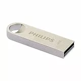 Philips Chiavetta USB 64 GB USB 2.0 Flash Drive Moon Edition per PC, laptop, computer Reads up to 20 MB/s Metal Keychain Ring Capless Grey