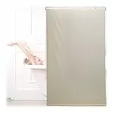 Relaxdays Tenda per Doccia Moderna, 100x240, Vasca da Bagno, Idrorepellente, Montaggio a Soffitto, Rullo Finestra, Beige