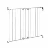 Safety 1st Wallfix Cancelletto estensibile di sicurezza per scale e porte, cancelletto per bambini e cani da interno, per aperture 60-102 cm, in metallo colore bianco