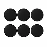 Juspota Placche Metalliche Adesive, 6 Pezzi Placca Metallica Adesivo per Calamite Cellulare Auto, Piastra Metallo Universale Porta Telefono Auto Magnetico, 6 Rotonde Nero