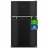 CHiQ Frigorifero Doppia Porta FTM86L4 86L (61+25), bassa brina, inox scuro, porte reversibili, F, 41 db, 12 anni di garanzia sul compressore