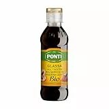 Ponti, Glassa Biologica all'Aceto Balsamico di Modena I.G.P., Ideale per Insaporare Piatti a Base di Carne, Pesce e Verdure, Ottima per Decorare Dolci, Gusto Pieno e Agrodolce, 250 g