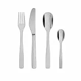 Alessi KnifeForkSpoon AJM22S24M Servizio Completo di Posate di Design, 24 Pezzi in Acciaio Inox