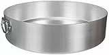 Pentole Agnelli Family Cooking Alluminio Tortiera Cilindrica con Anello, Argento, 28 cm
