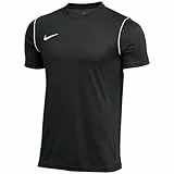 Nike Park 20, Maglia Manica Corta Uomo, Nero/Bianco/Bianco, XL