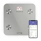 Rowenta BR9600 Goodvibes Life + Bilancia Pesapersone, Bilancia Digitale Intelligiente, App connessa, 10 Misurazioni Corporee tra cui IMC, BMR, Massa Grassa, Muscolare e Ossea, Argento