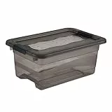 keeeper Scatola con Coperchio e Chiusura a Scatto, 4 L, Trasparente, Crystal Grey (Grigio)