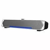 Casse per PC, Altoparlanti per Computer, Monitors Desktop, Bluetooth, Cablato Alimentato via USB, per Laptops, Smartphones