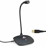 KLIM Talk – Microfono USB PC e PS4 – Microfono da Scrivania Omnidirezionale a Condensatore – Vasta Compatibilità – Plug & Play – Audio Professionale ad Alta Definizione - Nero [Nuova Versione 2023]
