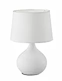 Reality Leuchten r50371025 Martin, lampada da tavolo, Ceramica, E14, Cappuccino, 20 x 20 x 29 cm, bianco, 20 x 20 x 29 cm, E14