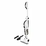 Polti Forzaspira Light&Clean, Scopa Elettrica con Filo Senza Sacco, Tecnologia Ciclonica, Filtro HEPA, Spazzola con Luci, Parcheggio Verticale, Bianco/Grigio