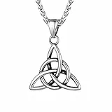 U7 Collana Con Nodo Celtico per Donna Uomo Collana Celtica in Acciaio Inox Gioielli Celtici Vichingo Nordico
