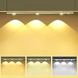 OUILA Luce Armadio 30cm Luce Sottopensile con Sensore di Movimento 3 Modalità, 3 Temperatura Colore, Luminosità Regolabile 1000mAh senza fili Luci notturne multifunzionale per Vetrina, Armadio