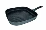 Arcos Serie Kaula | Padelle Grill Antiaderente 28x28 cm | Bistecchiera | Alluminio Forgiato | PFOA Free | Copertura QuanTanium | Adatto a Qualsiasi Cucina | Lavabile in lavastoviglie | Colore Nero