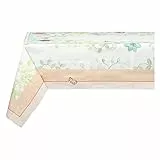 THUN, Tovaglia Salvamacchia da 12 Posti con Motivi Floreali Primaverili, 100% Cotone, Linea Fiori e Fantasia, 150x250 cm