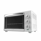 Cecotec Forno elettrico da Tavolo Multifunzione Bake&Toast 2800 White. 1600 W, 28 Litri Capacità, Temperatura regolabile, Luce Interna, 3 Modi, Timer, Include teglia, griglia e manico con pinza
